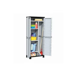 Δίφυλλη Ντουλάπα BPC7000 Πλαστική με Χώρισμα & 4 Ράφια Γκρι 68x38x171εκ. Δίφυλλη Ντουλάπα BPC7000 Πλαστική με Χώρισμα & 4 Ράφια Γκρι 68x38x171εκ.