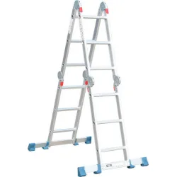 Bormann Pro BHL5050 Πολυμορφική Σκάλα Αλουμινίου 4x4 με Μέγιστο Ύψος 4.7m