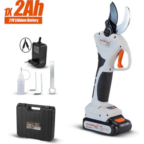 Nakayama EC1400 Ψαλίδι Κλαδέματος Μπαταρίας Brushless 21V 1x2Ah με Μέγιστη Διάμετρο Κοπής 40mm σε Βαλιτσάκι Μεταφοράς