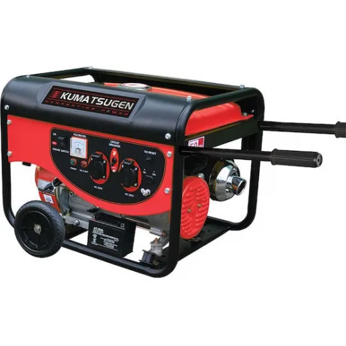 Kumatsugen GB6500M Γεννήτρια Βενζίνης Τετράχρονη με Μίζα, Ρόδες και Μέγιστη Ισχύ 7.5kVA