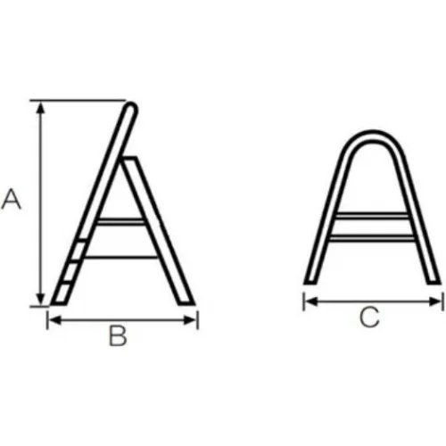 Bormann Pro BHL9040 Σκάλα Αλουμινίου με 2x5 Σκαλοπάτια