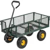 BWB3600 Ρυμουλκούμενο Καρότσι Κήπου Μεταλλικό Τετράτροχο με Μέγιστο Βάρος Φορτίου 300kg