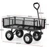 BWB3600 Ρυμουλκούμενο Καρότσι Κήπου Μεταλλικό Τετράτροχο με Μέγιστο Βάρος Φορτίου 300kg