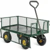 BWB3600 Ρυμουλκούμενο Καρότσι Κήπου Μεταλλικό Τετράτροχο με Μέγιστο Βάρος Φορτίου 300kg