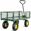 BWB3600 Ρυμουλκούμενο Καρότσι Κήπου Μεταλλικό Τετράτροχο με Μέγιστο Βάρος Φορτίου 300kg