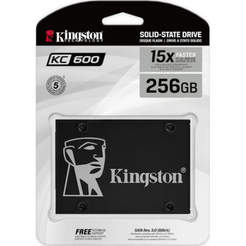 Kingston KC600 SSD 256GB 2.5'' SATA III
