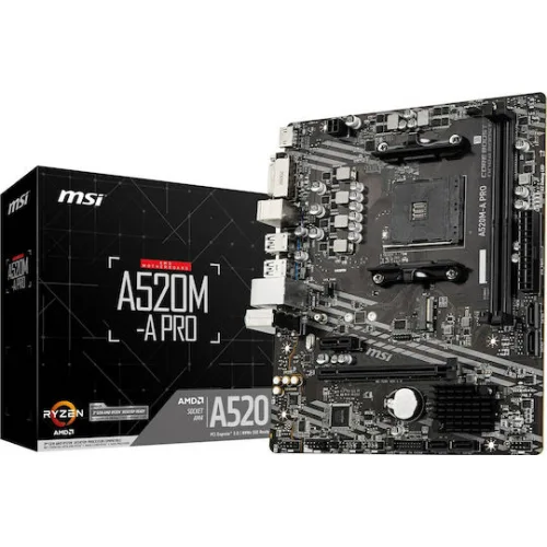 MSI A520M-A PRO Motherboard Micro ATX με AMD AM4 Socket 7C96-001R