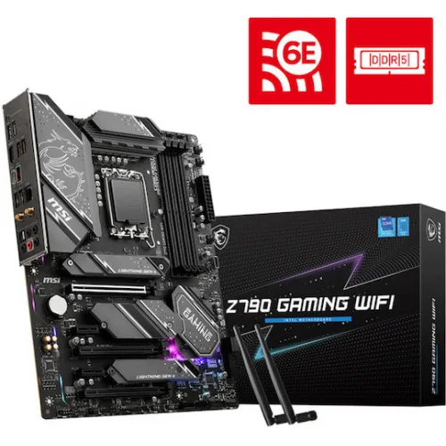 MSI Z790 Gaming Plus Wi-Fi Motherboard ATX με Intel 1700 Socket 7E06-026R 801-7E06-023
