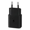 Samsung Φορτιστής με Θύρα USB-C και Καλώδιο USB-C - USB-C 15W Power Delivery Μαύρος (EP-T1510X)