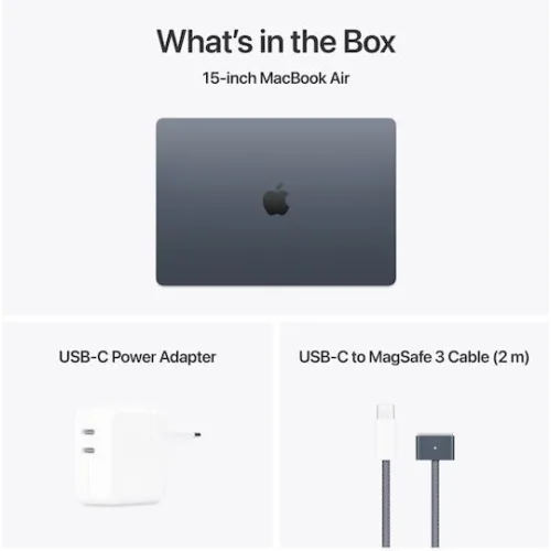 Apple MacBook Air 15.3" IPS Retina Display (M4-10‑core/16GB/256GB SSD/10-Core GPU) Midnight (70W) (GR Keyboard)