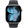 Apple Watch Series 11 Aluminium 46mm Αδιάβροχο με Παλμογράφο (Grey Aluminium Case with Black Sport Band - M/L)