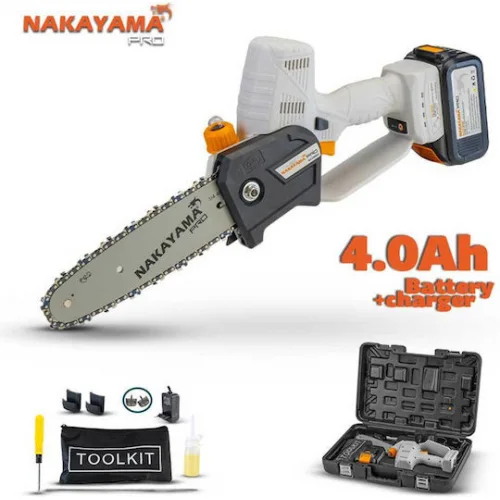 Nakayama EC1550 Κλαδευτικό Αλυσοπρίονο Μπαταρίας 1x4Ah Brushless 21V 1.5kg με Λάμα 20cm