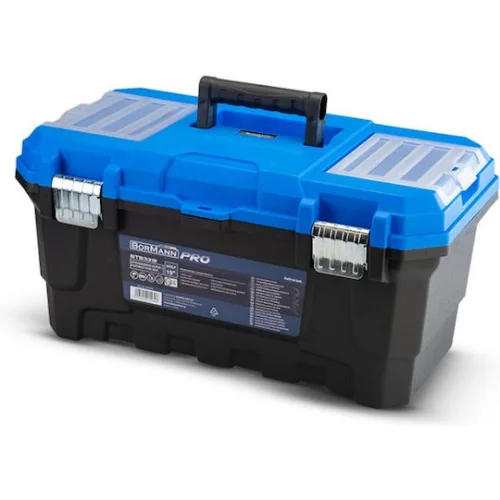 Bormann Pro BTB3312 Εργαλειοθήκη Χειρός Πλαστική με Ταμπακιέρα Π48.5xB28.5xΥ24cm