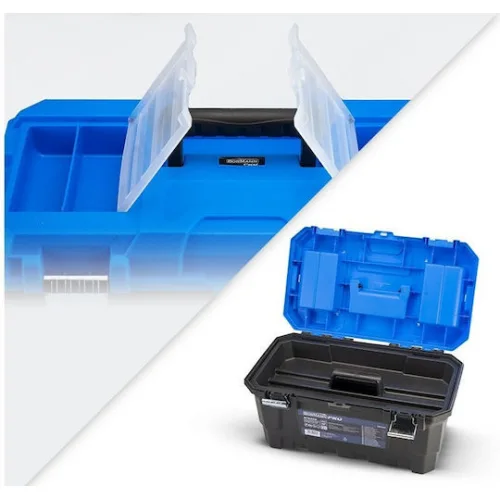Bormann Pro BTB3312 Εργαλειοθήκη Χειρός Πλαστική με Ταμπακιέρα Π48.5xB28.5xΥ24cm