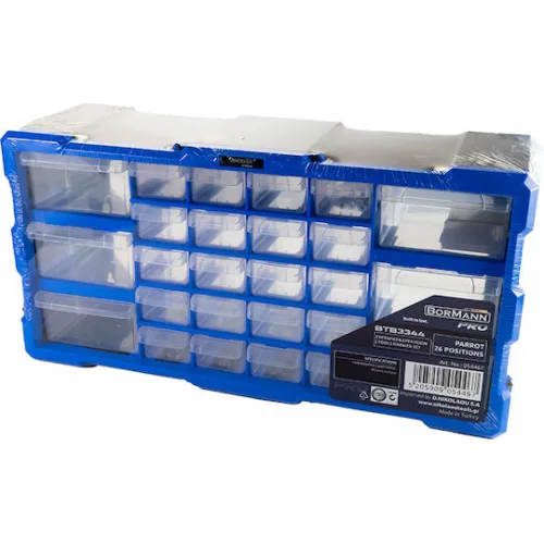Bormann Συρταριέρα Εργαλείων Πλαστική με 26 Σκαφάκια Π49.7xΒ15.7xΥ25εκ. BTB3344