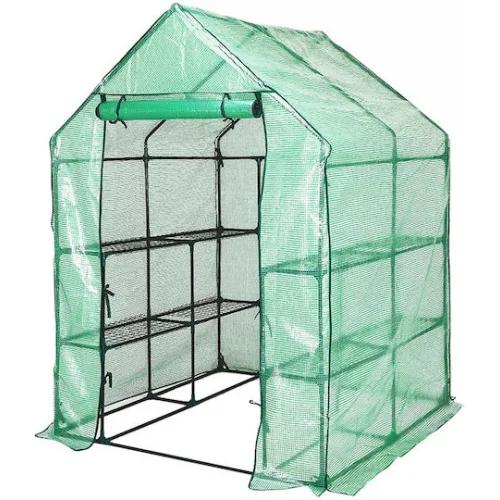 Nakayama Nfc1000 Θερμοκήπιο Τύπου Σπίτι με Μεταλλικό Σκελετό και Ράφια 1.43x1.43x1.95m