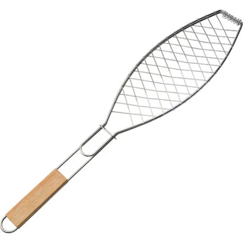 Bormann Bbq1019 Διπλή Ανοξείδωτη Σχάρα Ψησίματος για Ψάρια 66x14εκ.