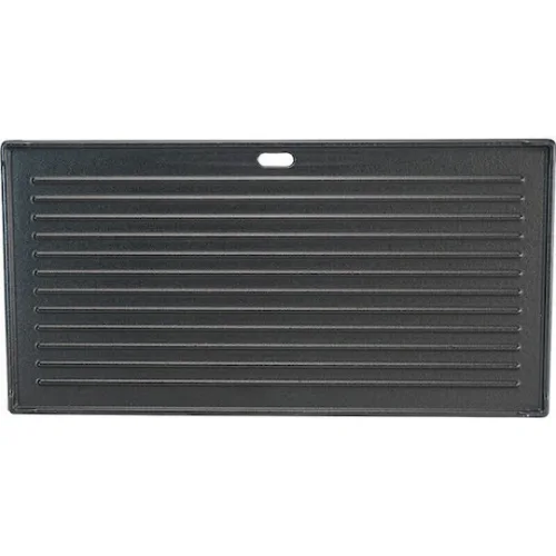 Bormann BBQ1200 Πλάκα Ψησίματος Διπλής Όψης με Μαντεμένια Λεία & Ραβδωτή Επιφάνεια 44x22.5εκ.