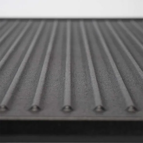 Bormann BBQ1200 Πλάκα Ψησίματος Διπλής Όψης με Μαντεμένια Λεία & Ραβδωτή Επιφάνεια 44x22.5εκ.