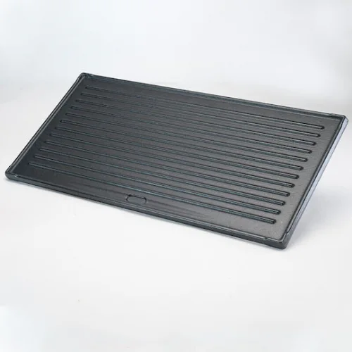 Bormann BBQ1200 Πλάκα Ψησίματος Διπλής Όψης με Μαντεμένια Λεία & Ραβδωτή Επιφάνεια 44x22.5εκ.