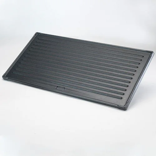 Bormann BBQ1200 Πλάκα Ψησίματος Διπλής Όψης με Μαντεμένια Λεία & Ραβδωτή Επιφάνεια 44x22.5εκ.