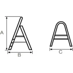 Bormann Σκαλοσκαμπό Σιδήρου 3 Σκαλιών 26cm