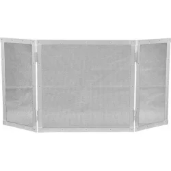 Bormann Μεταλλικό Προστατευτικό Τζακιού με 3 Φύλλα 102x51cm Ασημί