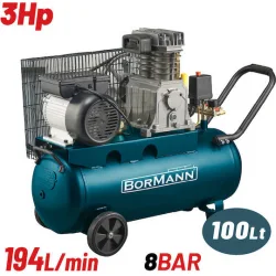 Bormann Bat5016 Μονοφασικό Κομπρεσέρ Αέρος με Αεροφυλάκιο 100lt