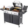 Bormann BBQ5060 Ψησταριά Υγραερίου Σχάρας 53x45εκ. με 5 Εστίες 20.5kW και Πλαϊνό Μάτι