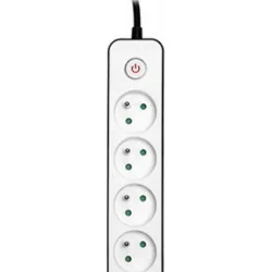 Bormann BCR1011 Πολύπριζο 4 Θέσεων με Διακόπτη και Καλώδιο 1.5m