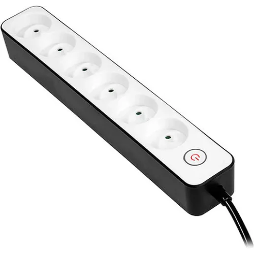 Bormann Bcr1013 Πολύπριζο 6 Θέσεων με Διακόπτη και Καλώδιο 1.5m