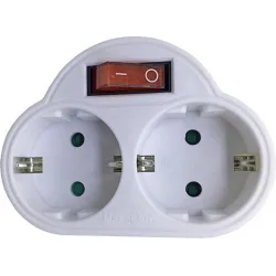 Bormann BCR1145 Πολύπριζο 2 Θέσεων με Διακόπτη