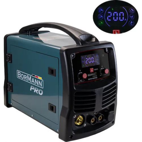 Bormann BIW4050 Ηλεκτροκόλληση Inverter MIG / TIG / MMA με Μέγιστο Ρεύμα Συγκόλλησης 200A και Κύκλο Εργασίας 60%
