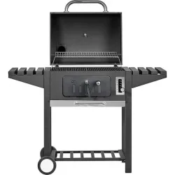 Bormann BBQ1940 Ανοξείδωτη Ψησταριά Κάρβουνου με Καπάκι και Θερμόμετρο 60x45εκ.