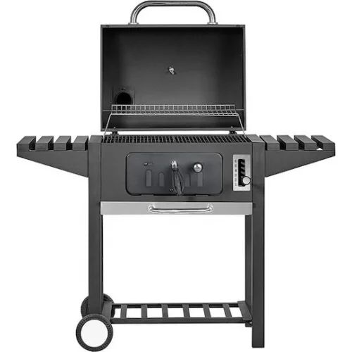 Bormann BBQ1940 Ανοξείδωτη Ψησταριά Κάρβουνου με Καπάκι και Θερμόμετρο 60x45εκ.