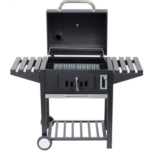 Bormann BBQ1940 Ανοξείδωτη Ψησταριά Κάρβουνου με Καπάκι και Θερμόμετρο 60x45εκ.