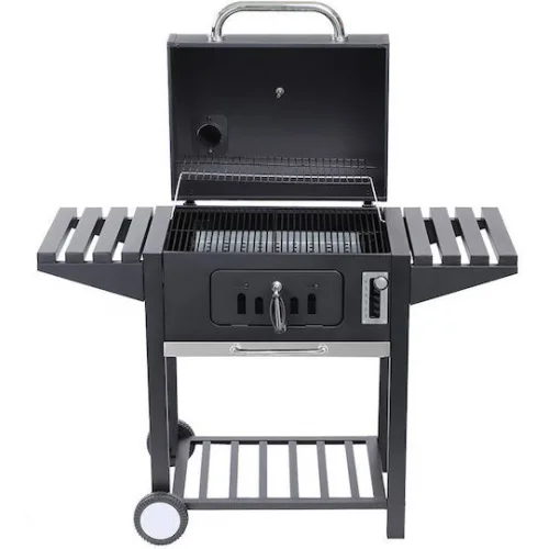 Bormann BBQ1940 Ανοξείδωτη Ψησταριά Κάρβουνου με Καπάκι και Θερμόμετρο 60x45εκ.