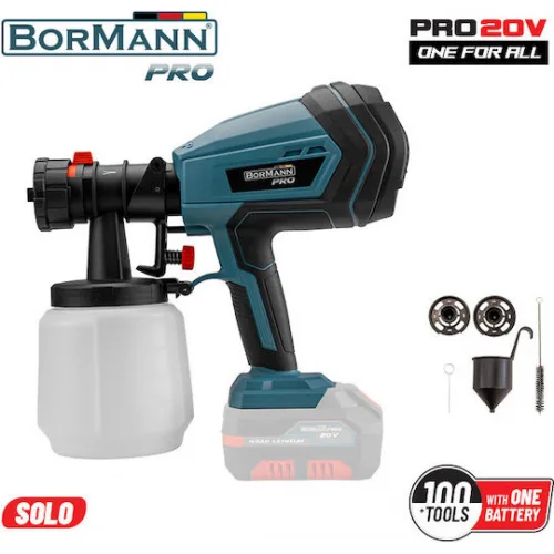 Bormann Pro BBP3620 Ηλεκτρικό Πιστόλι Βαφής 20V με Δοχείο 0.65lt