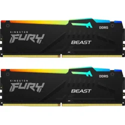 Kingston Fury Beast RGB DDR5 32GB RAM με 2x16GB Modules και Ταχύτητα 6000 για Desktop