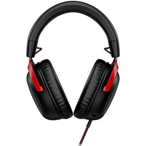 HyperX Cloud III Over Ear Gaming Headset με σύνδεση 3.5mm / USB Μαύρο / Κόκκινο