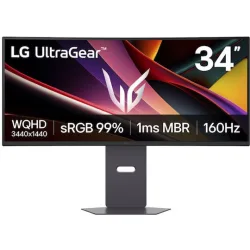 LG UltraGear Ultrawide VA HDR Curved Monitor 34" QHD 3440x1440 160Hz με Χρόνο Απόκρισης 5ms GTG