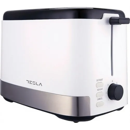 Tesla Φρυγανιέρα 2 Θέσεων 800W Λευκή