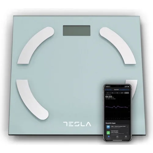 Tesla Ψηφιακή Ζυγαριά σε χρώμα Λευκό Transparent BS301WX