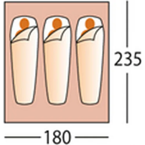 Campus Belize Καλοκαιρινή Σκηνή Camping Pop Up Πορτοκαλί για 3 Άτομα 180x235x100εκ.