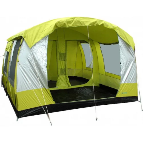 Campus Καλοκαιρινή Σκηνή Camping Τούνελ Πράσινη με Διπλό Πανί για 7 Άτομα 400x330x220εκ.