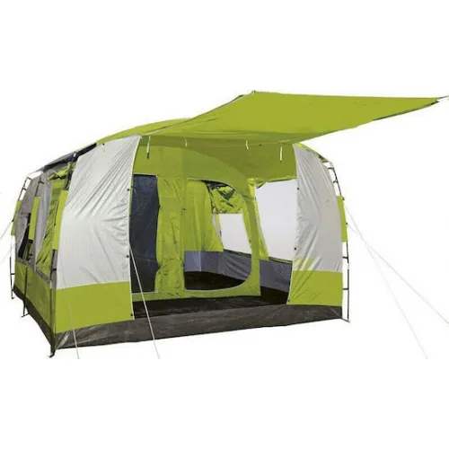 Campus Καλοκαιρινή Σκηνή Camping Τούνελ Πράσινη με Διπλό Πανί για 7 Άτομα 400x330x220εκ.