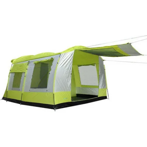 Campus Καλοκαιρινή Σκηνή Camping Τούνελ Πράσινη με Διπλό Πανί για 7 Άτομα 400x330x220εκ.