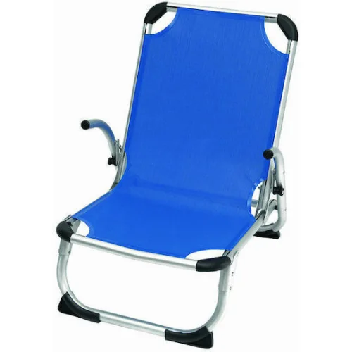 Myresort Καρεκλάκι Παραλίας Αλουμινίου με Ψηλή Πλάτη Μπλε 52x60x67εκ.