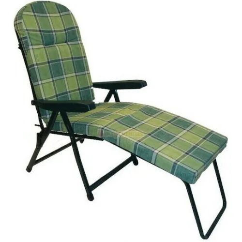 Campus Ξαπλώστρα-Πολυθρόνα Παραλίας με Ανάκλιση 6 Θέσεων Πράσινη 60εκ.