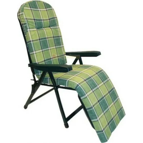 Campus Ξαπλώστρα-Πολυθρόνα Παραλίας με Ανάκλιση 6 Θέσεων Πράσινη 60εκ.